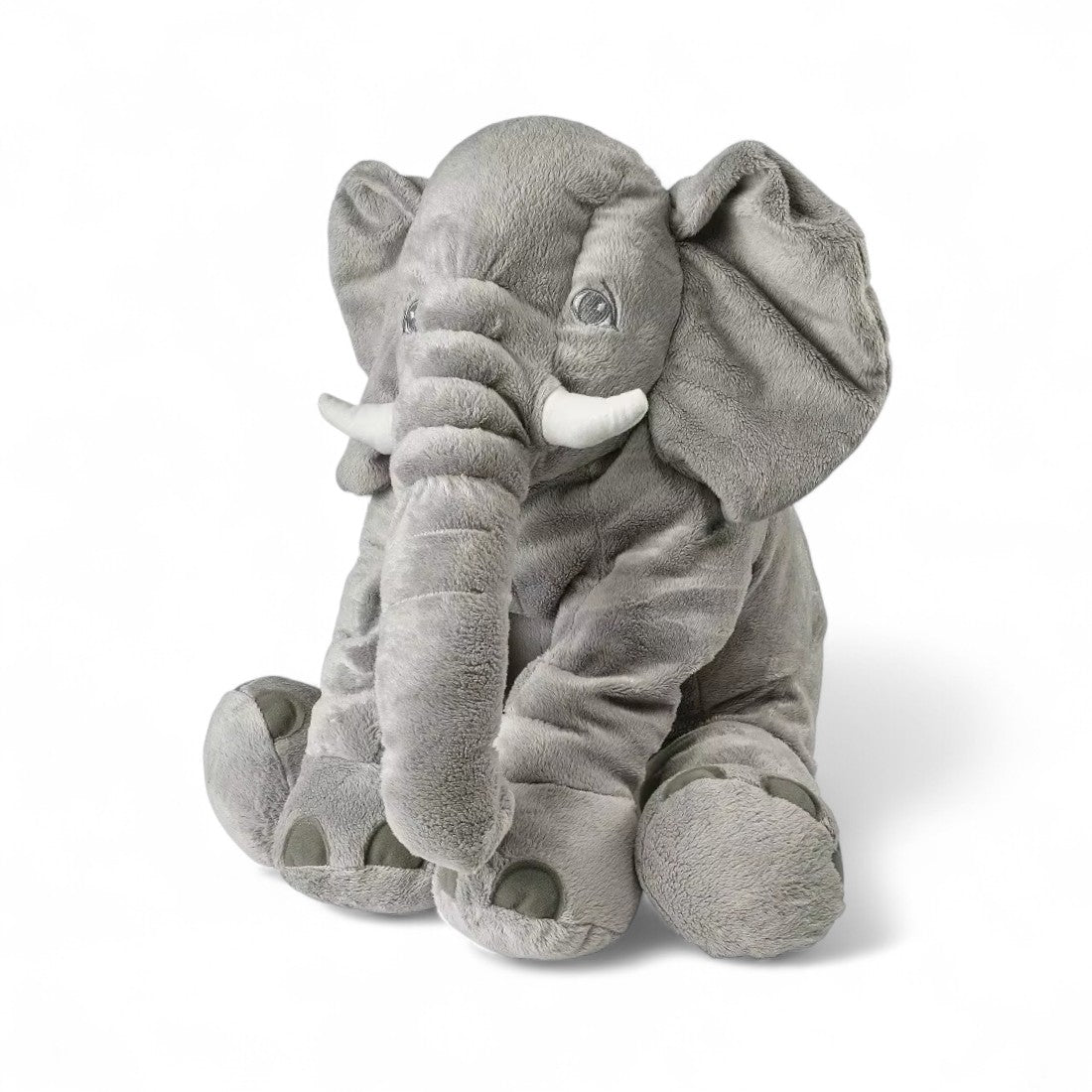 Peluche éléphant gris moelleux 40 cm