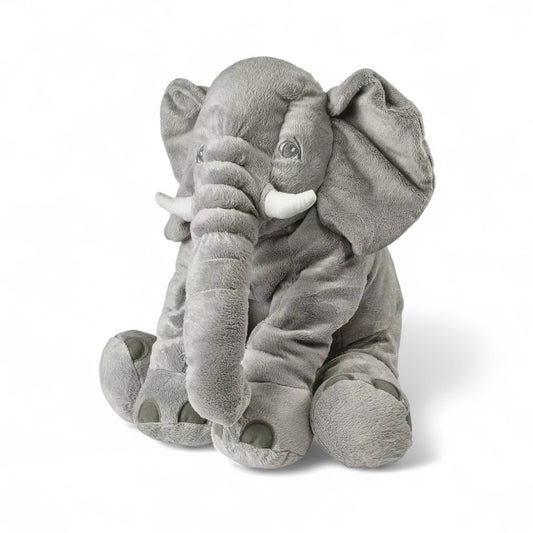 Peluche éléphant gris moelleux 40 cm