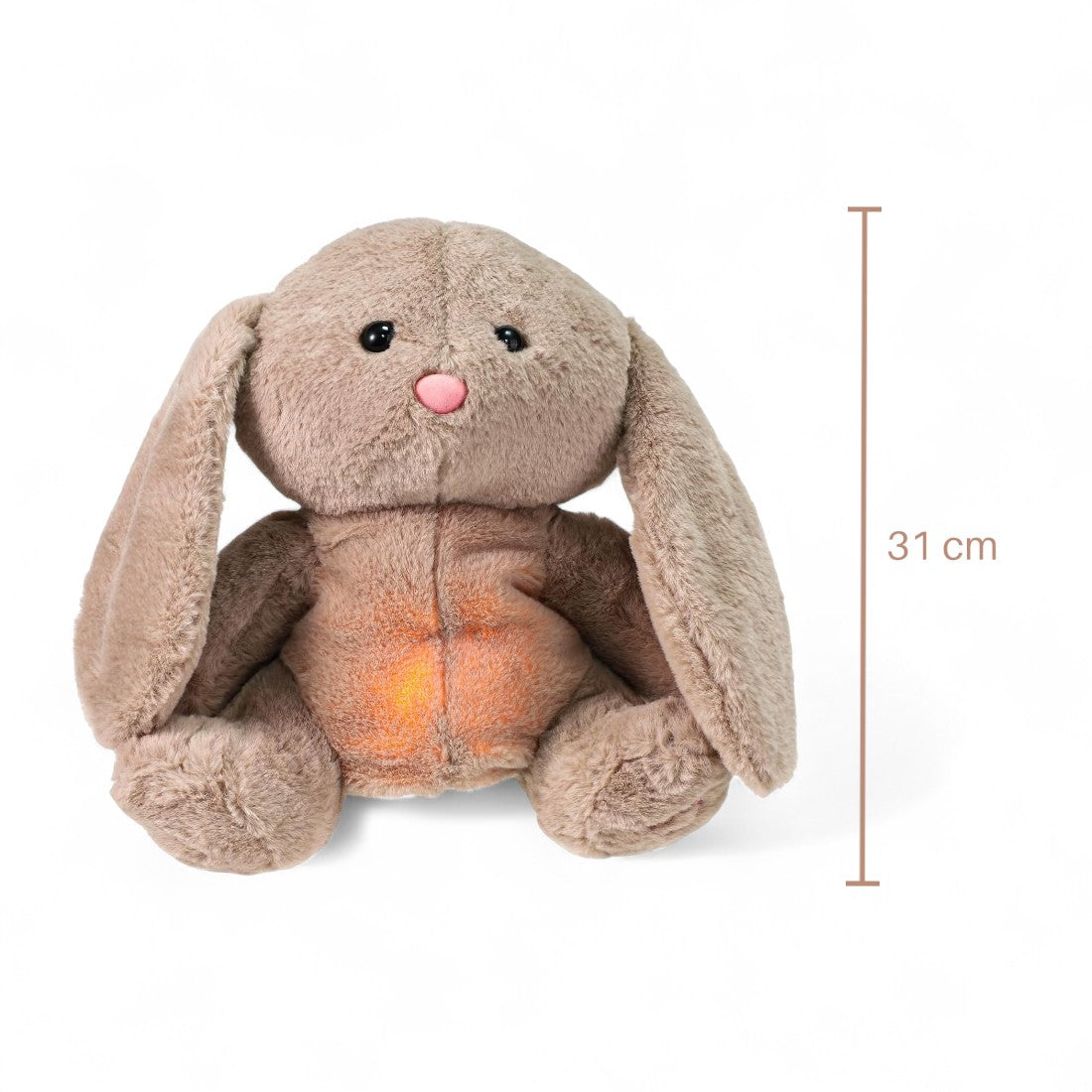 Peluche lapin veilleuse et respirante relaxante