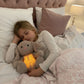 Peluche lapin veilleuse et respirante relaxante