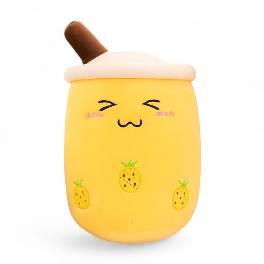 Peluche kawaii bubble milk tea à l’ananas
