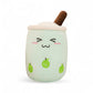 Peluche kawaii bubble milk tea pomme verte