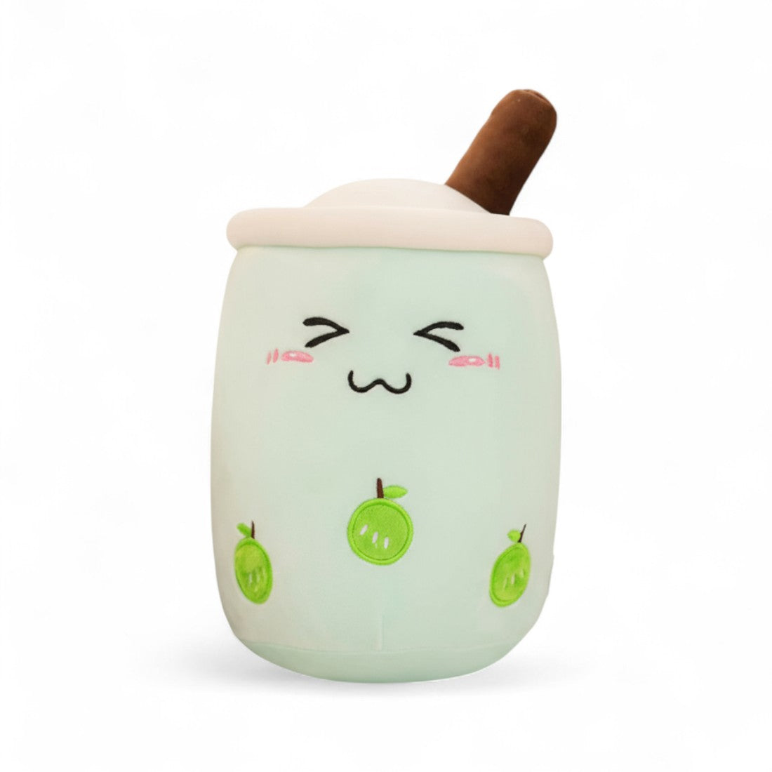 Peluche kawaii bubble milk tea pomme verte