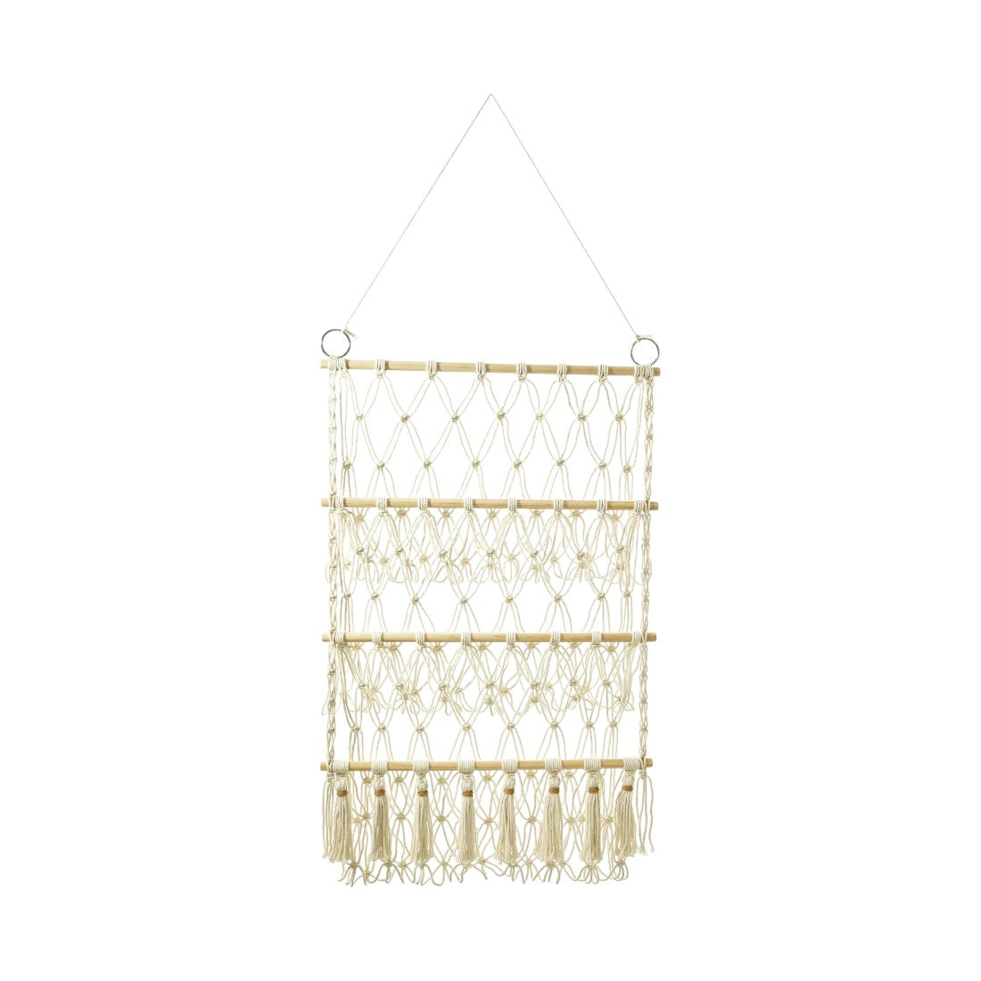 Range-peluches vertical macramé mural