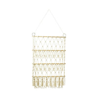 Range-peluches vertical macramé mural