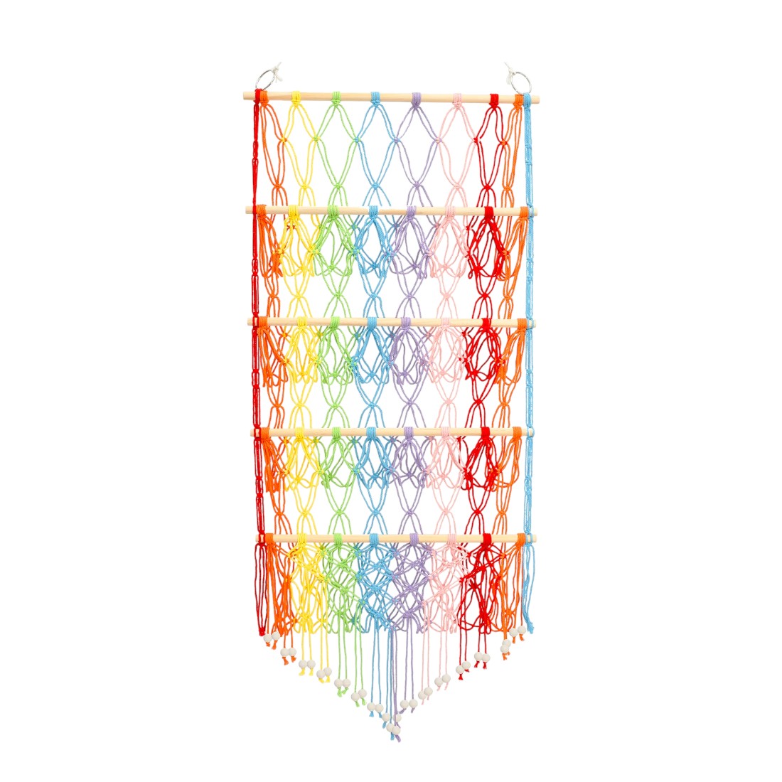 Range-peluches vertical macramé mural