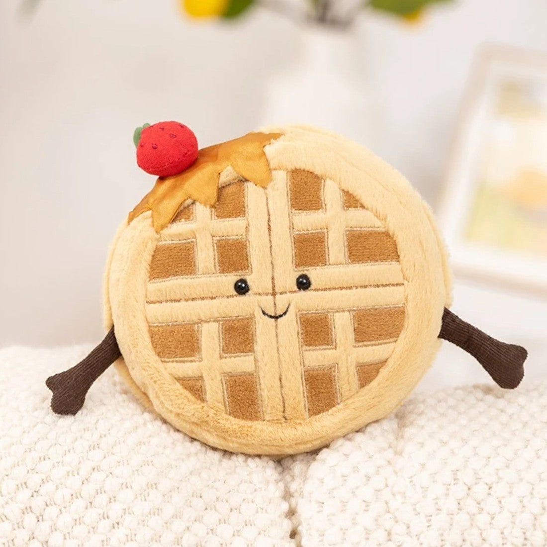 Peluche petit dej' gaufre gourmande kawaii