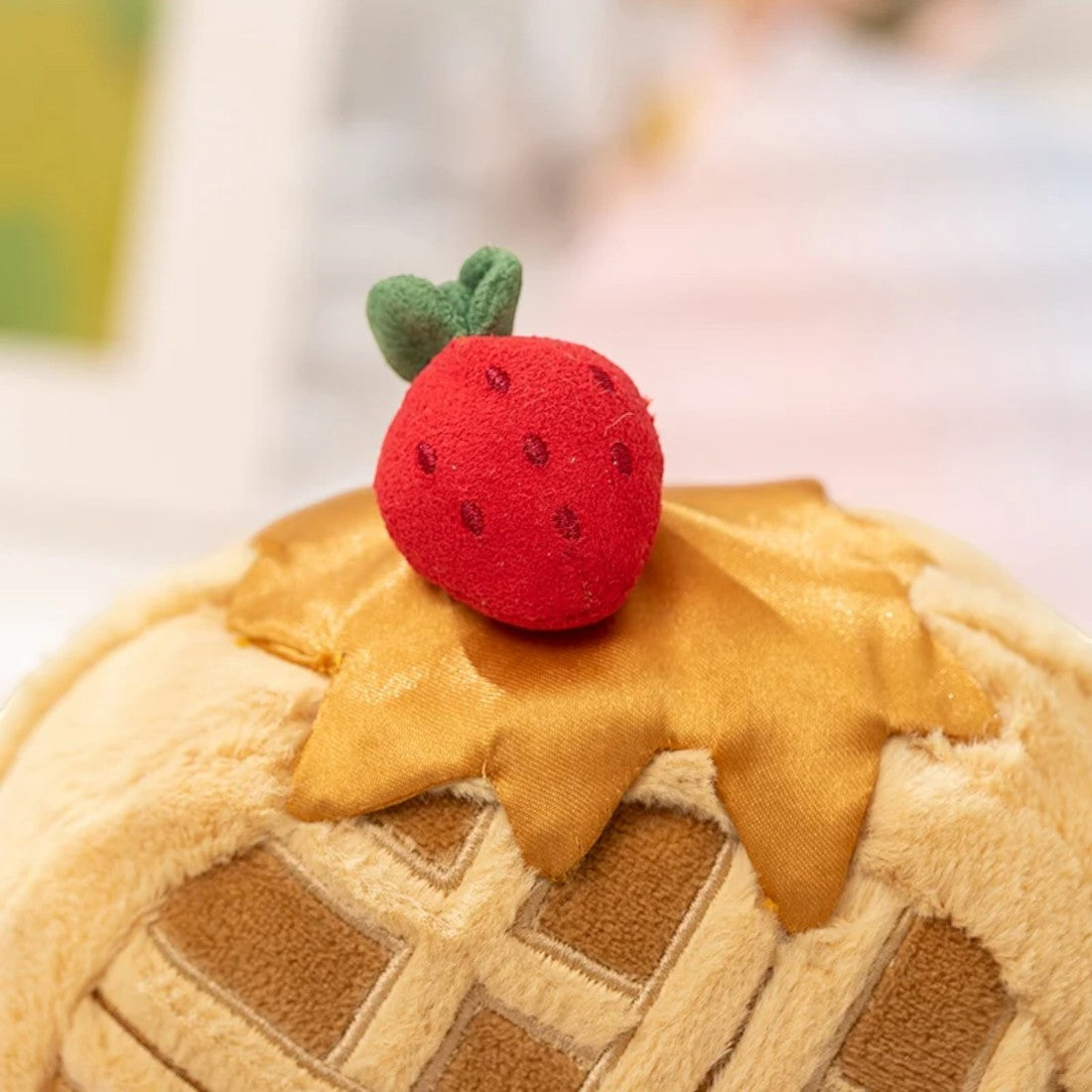 Peluche petit dej' gaufre gourmande kawaii