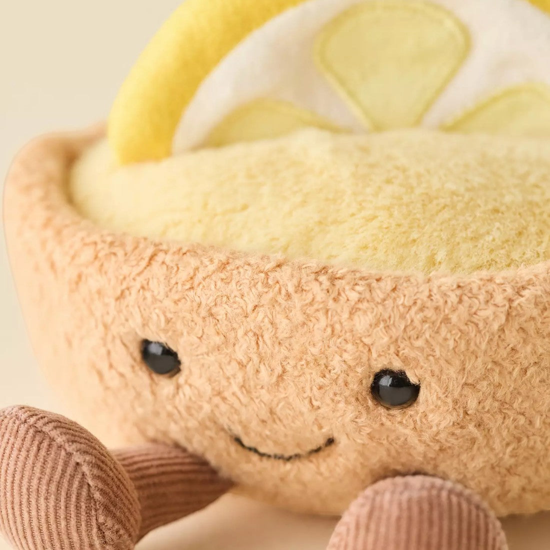 Peluche tarte citron acidulée kawaii