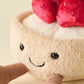 Peluche tarte fraise gourmande kawaii