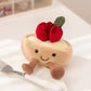 Peluche tarte fraise gourmande kawaii