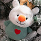 Peluche de noël duo rennes bonshommes de neige