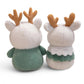 Peluche de noël duo rennes bonshommes de neige