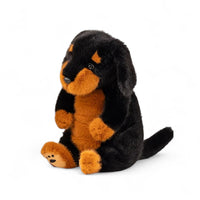 Peluche chien rottweiler réaliste à câliner