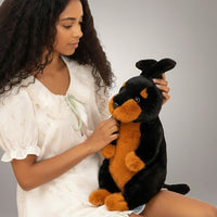 Peluche chien rottweiler réaliste à câliner