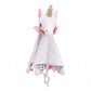 Doudou carré peluche licorne blanche pour bébé
