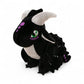 Peluche dragon féérique noir crépuscule