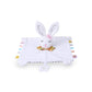 Doudou sensoriel carré lapin minky oreilles longues