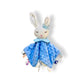 Doudou sensoriel carré lapin minky oreilles longues