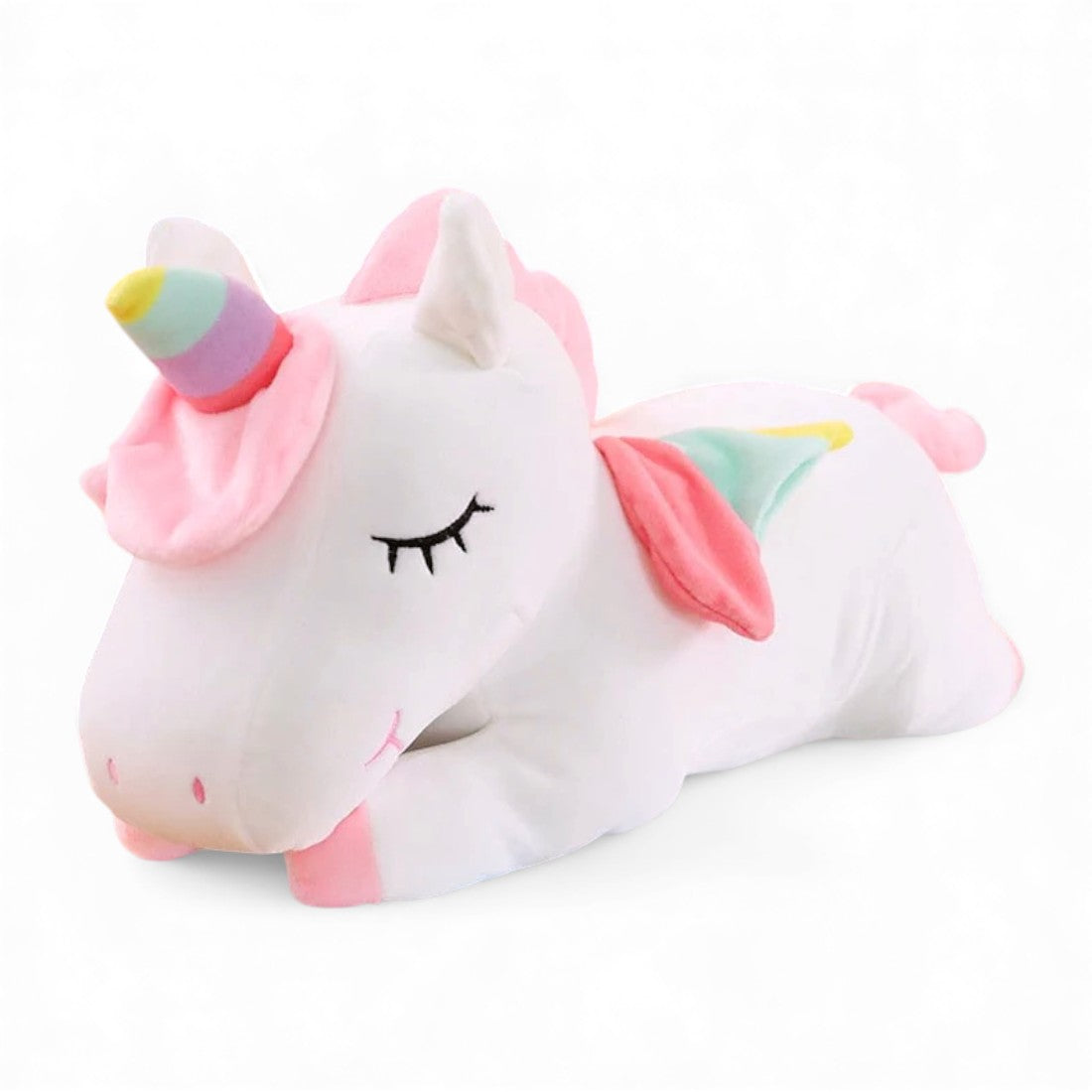 Licorne en peluche couchée pour enfant