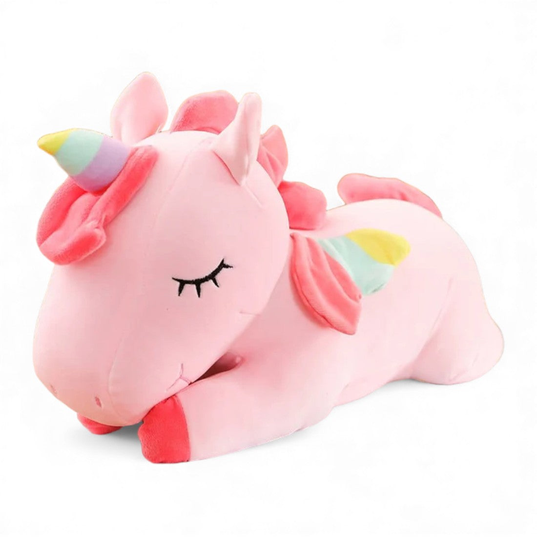 Licorne en peluche couchée pour enfant