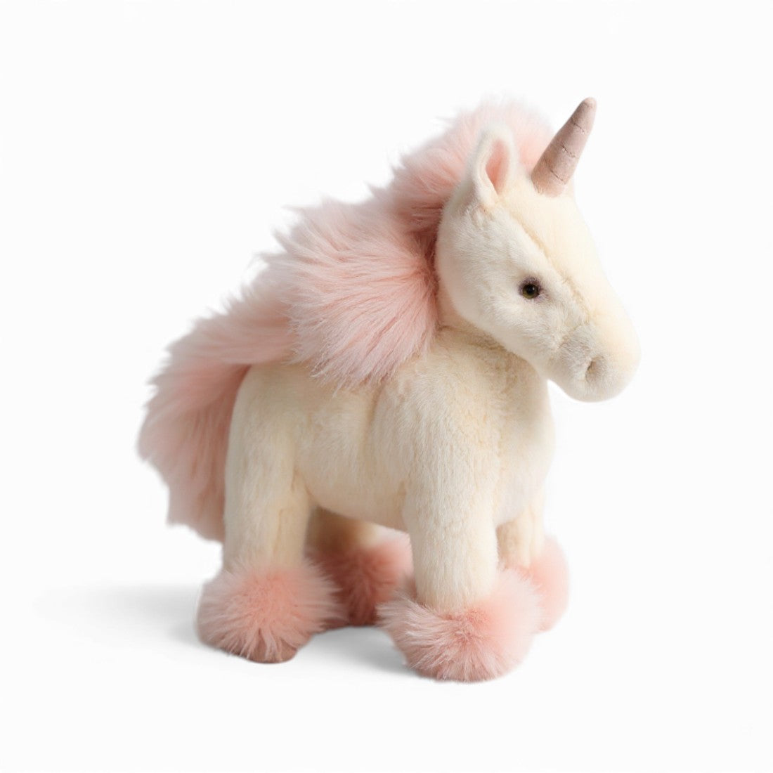 Licorne en peluche debout à crinière colorée