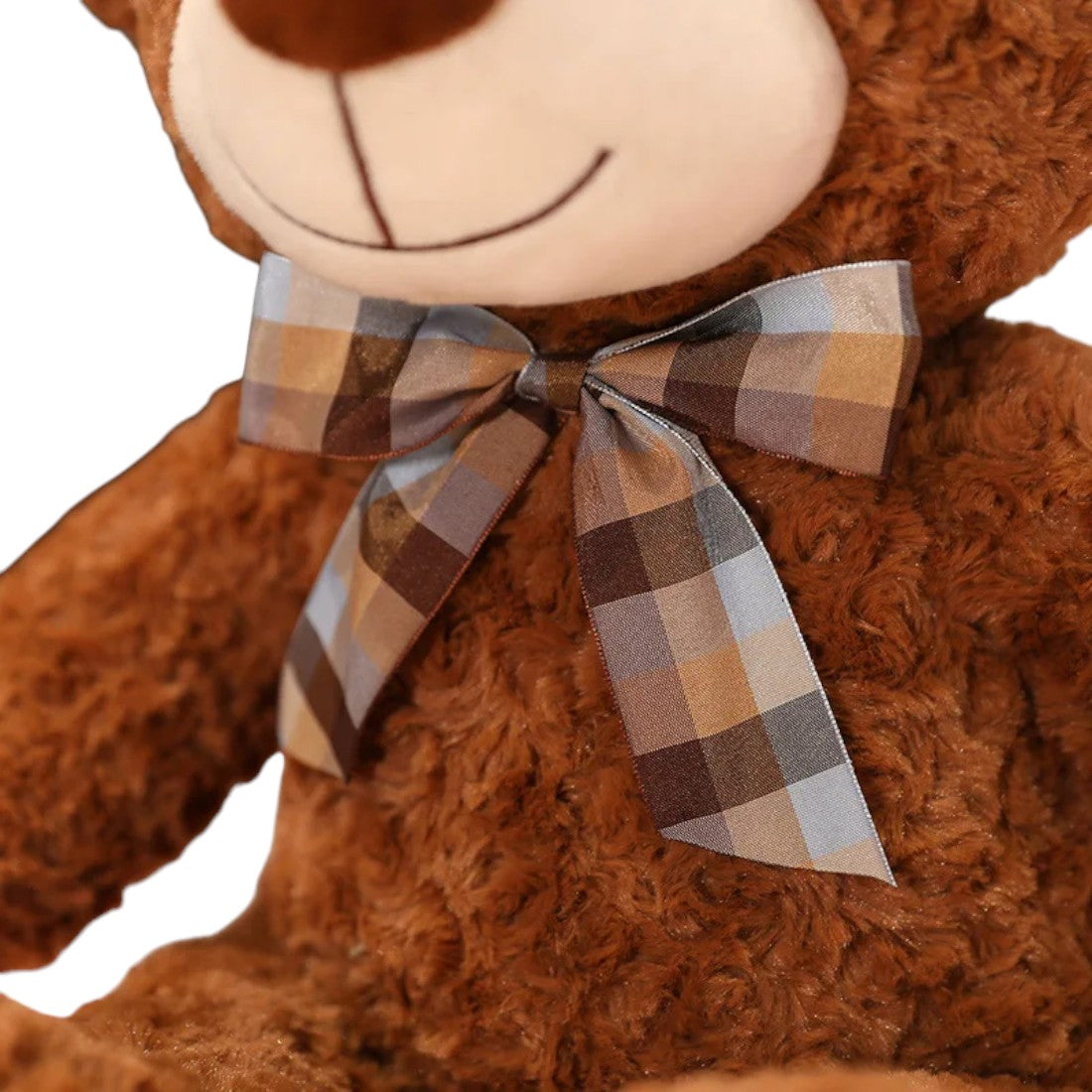 Ours bouclé traditionnel avec nœud rétro