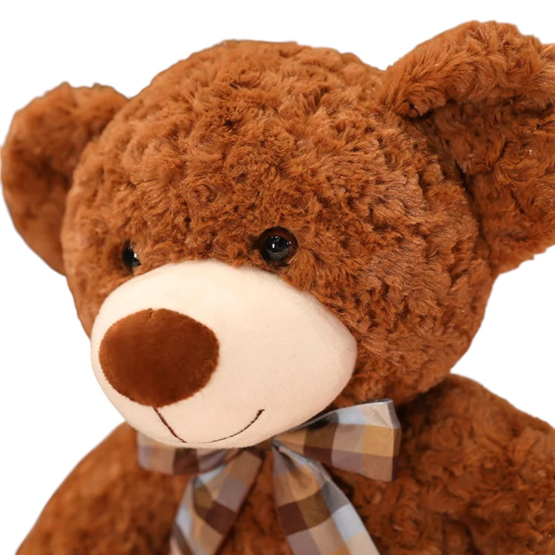 Ours bouclé traditionnel avec nœud rétro