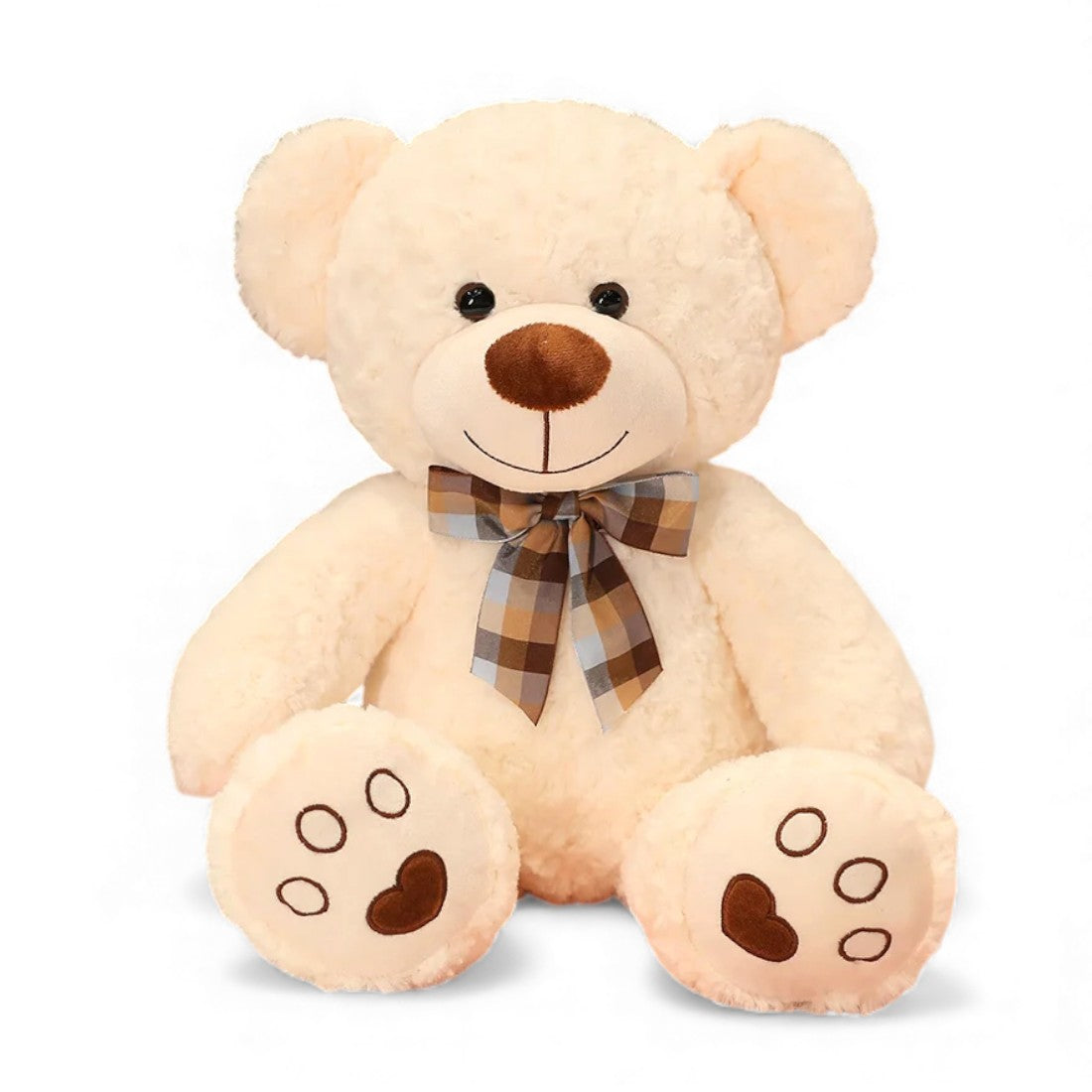 Ours bouclé traditionnel avec nœud rétro