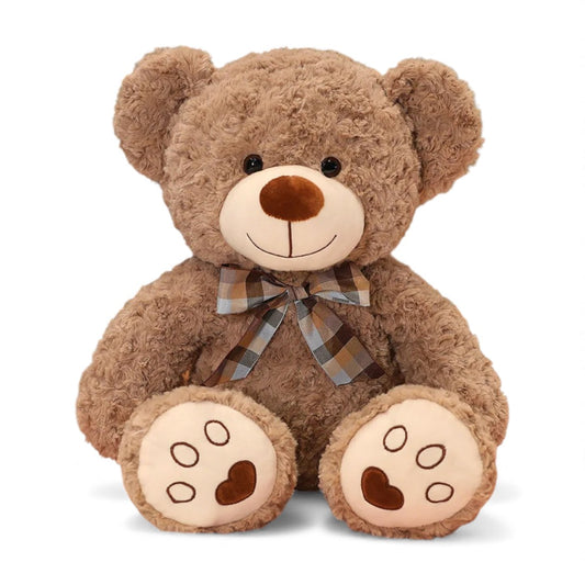 Ours bouclé traditionnel avec nœud rétro