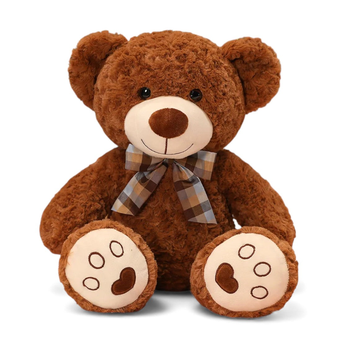 Ours bouclé traditionnel avec nœud rétro