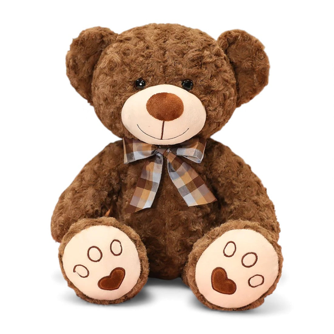 Ours bouclé traditionnel avec nœud rétro