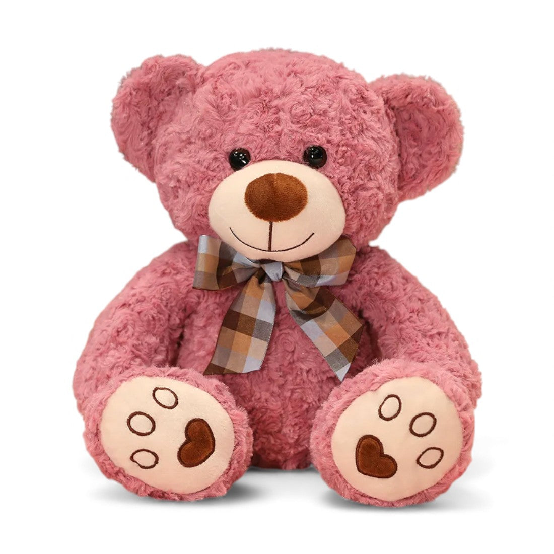 Ours bouclé traditionnel avec nœud rétro