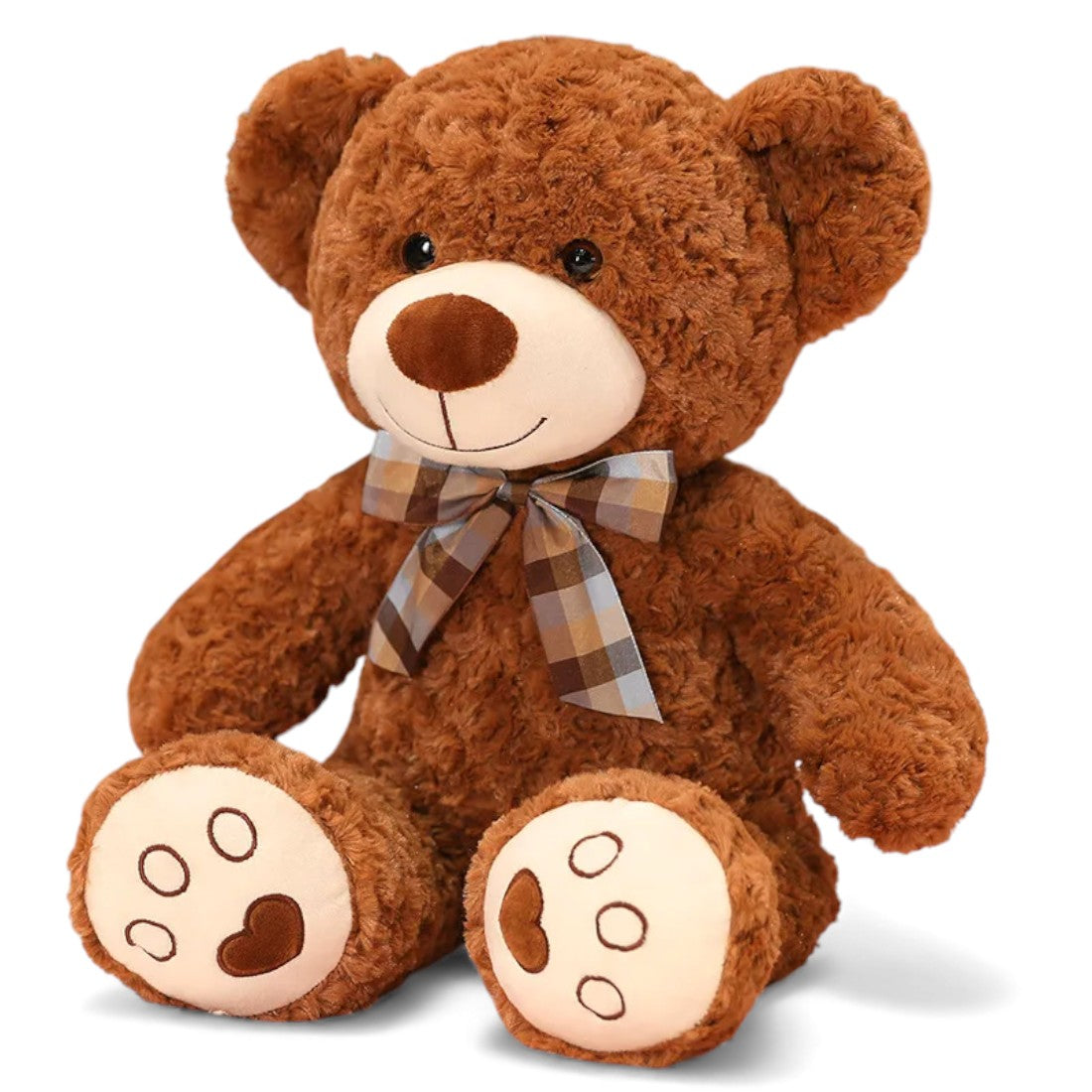 Ours bouclé traditionnel avec nœud rétro