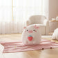 Coussin peluche type Squishmallow cochon blanc