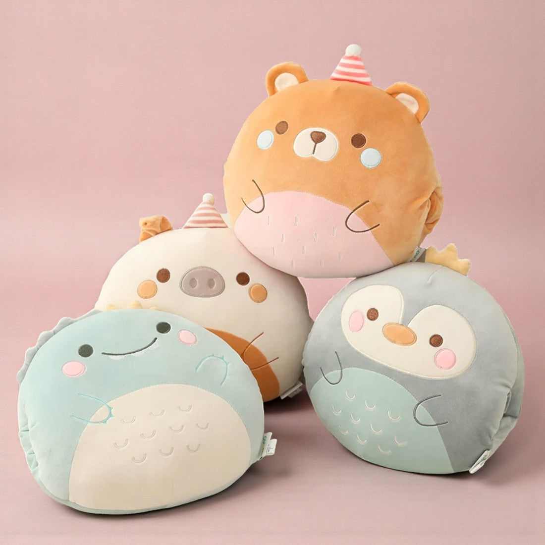 Peluche coussin ronde style Squishmallow