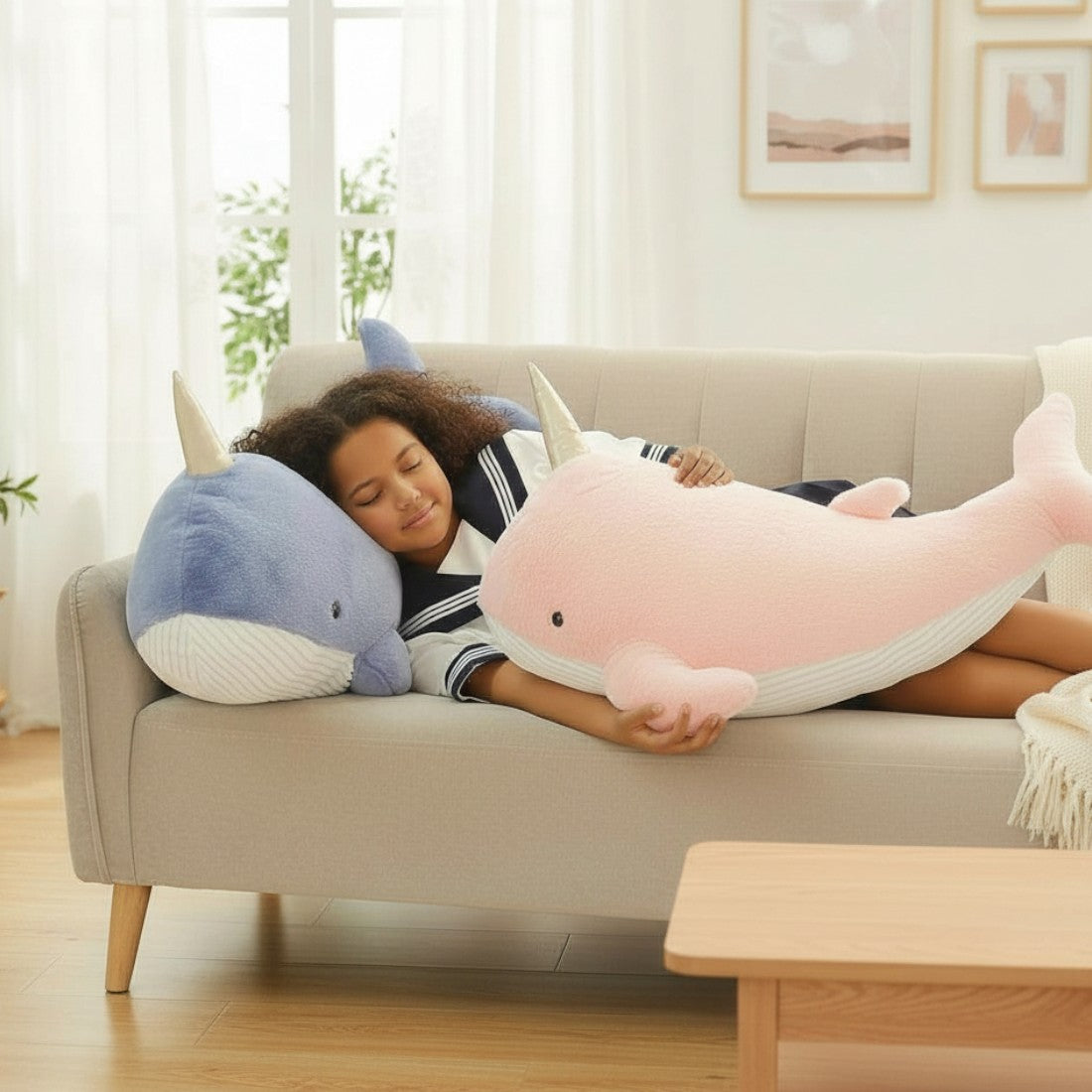 Peluche baleine magique géante