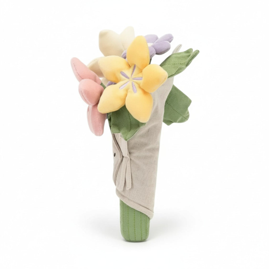 Peluche bouquet fleurs multicolores kawaii