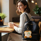 Porte-clé toast kawaii en peluche