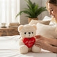 Peluche ours romantique avec un cœur rouge