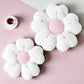 Peluche coussin fleur blanche ou rose douce