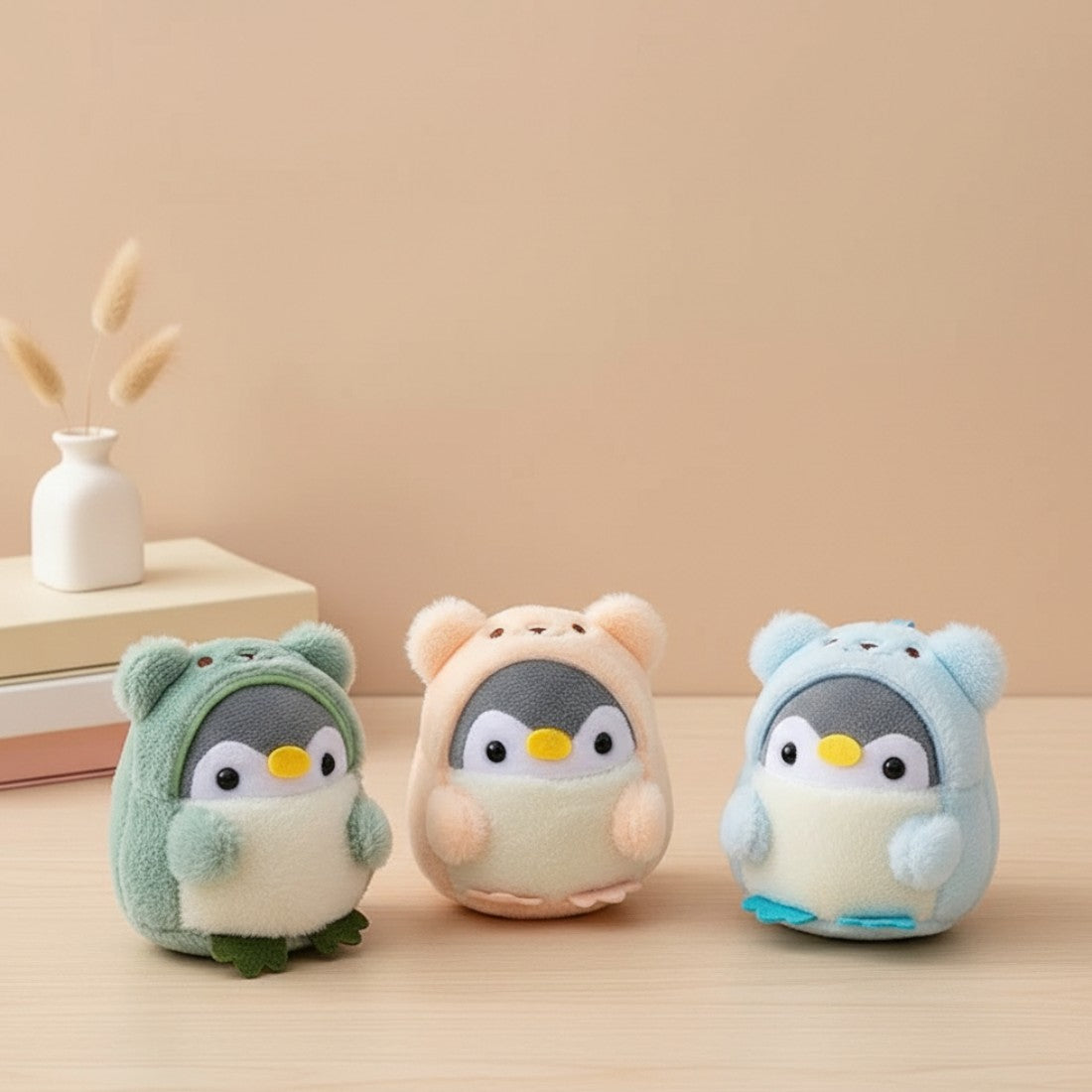 Porte-clés pingouin déguisé en ourson