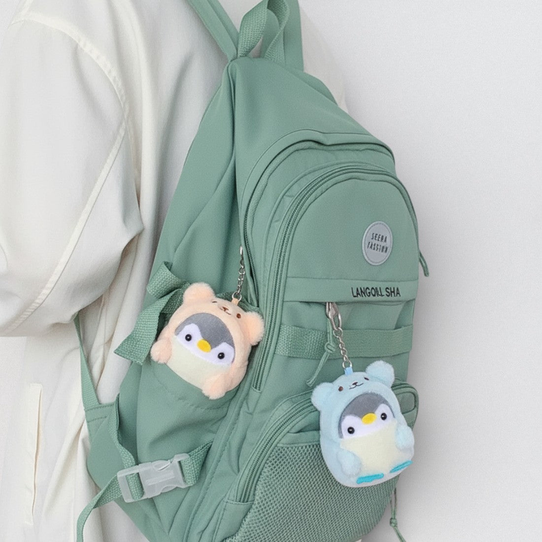 Porte-clés pingouin déguisé en ourson