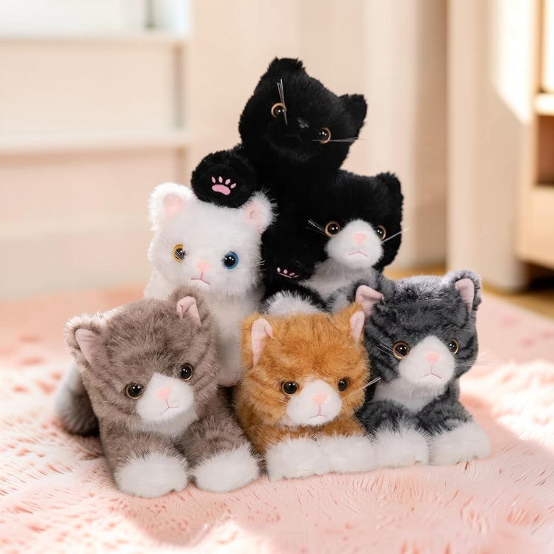 Peluche chat à câliner