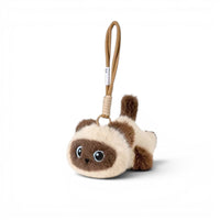 Peluche petit chat trop craquant - coloris siamois avec cordon