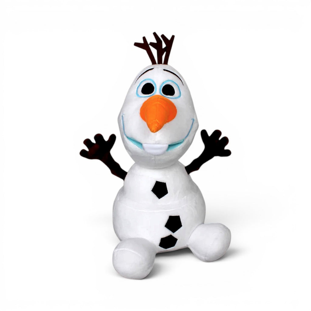 Peluche Olaf joyeux - vue de face sur fond blanc