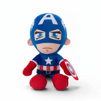Peluche super héros – Captain America - vue de face sur fond blanc
