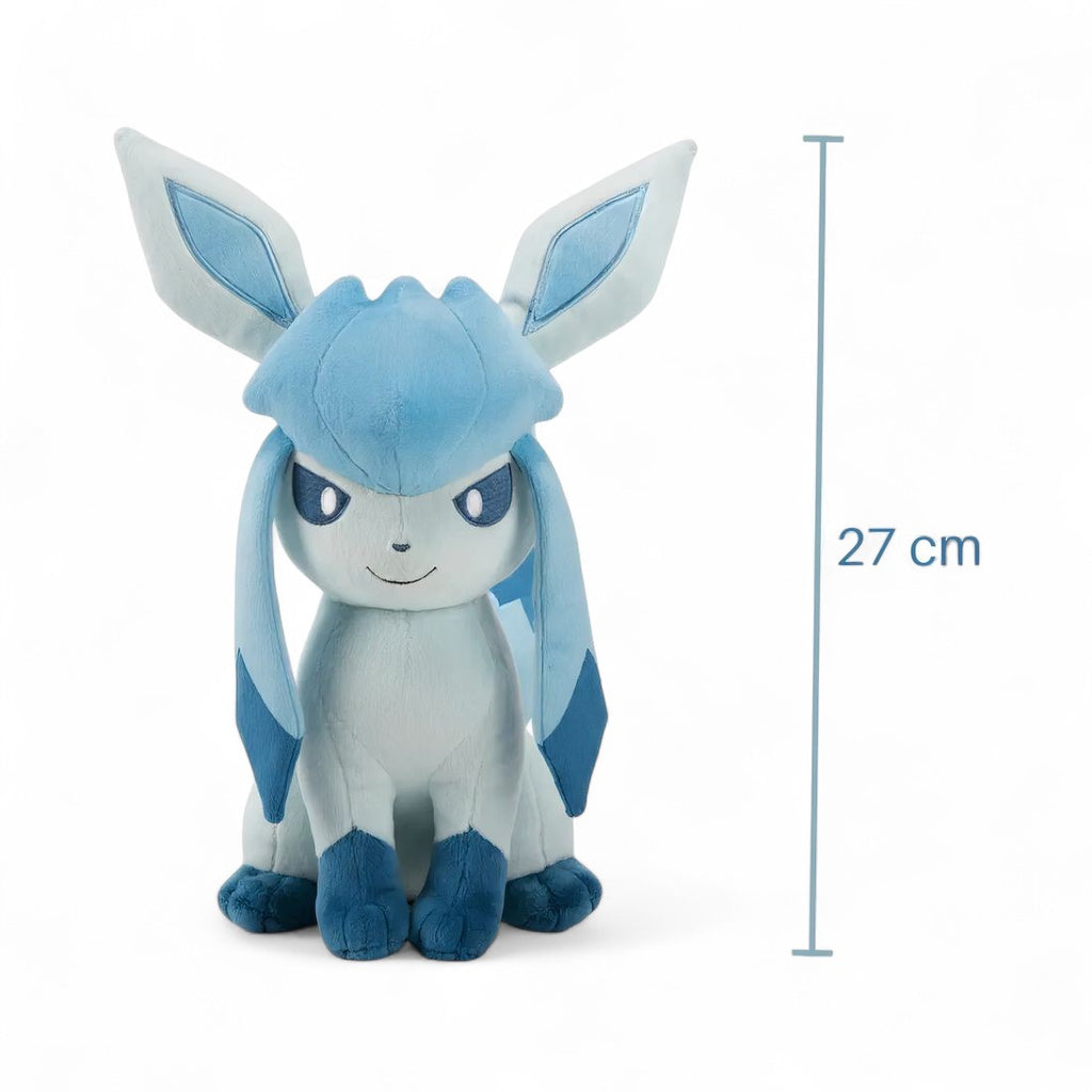 Peluche Pokémon – Givrali esprit de l’hiver - vue de face avec mesure de 27 cm