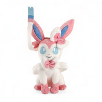 Peluche Pokémon – Nymphali rose et bleu - vue de face sur fond blanc