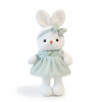 Adorable lapin en peluche avec robe à fleurs